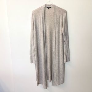 Beyond Yoga Long Line Open Cardigan - Heather Tan  - L